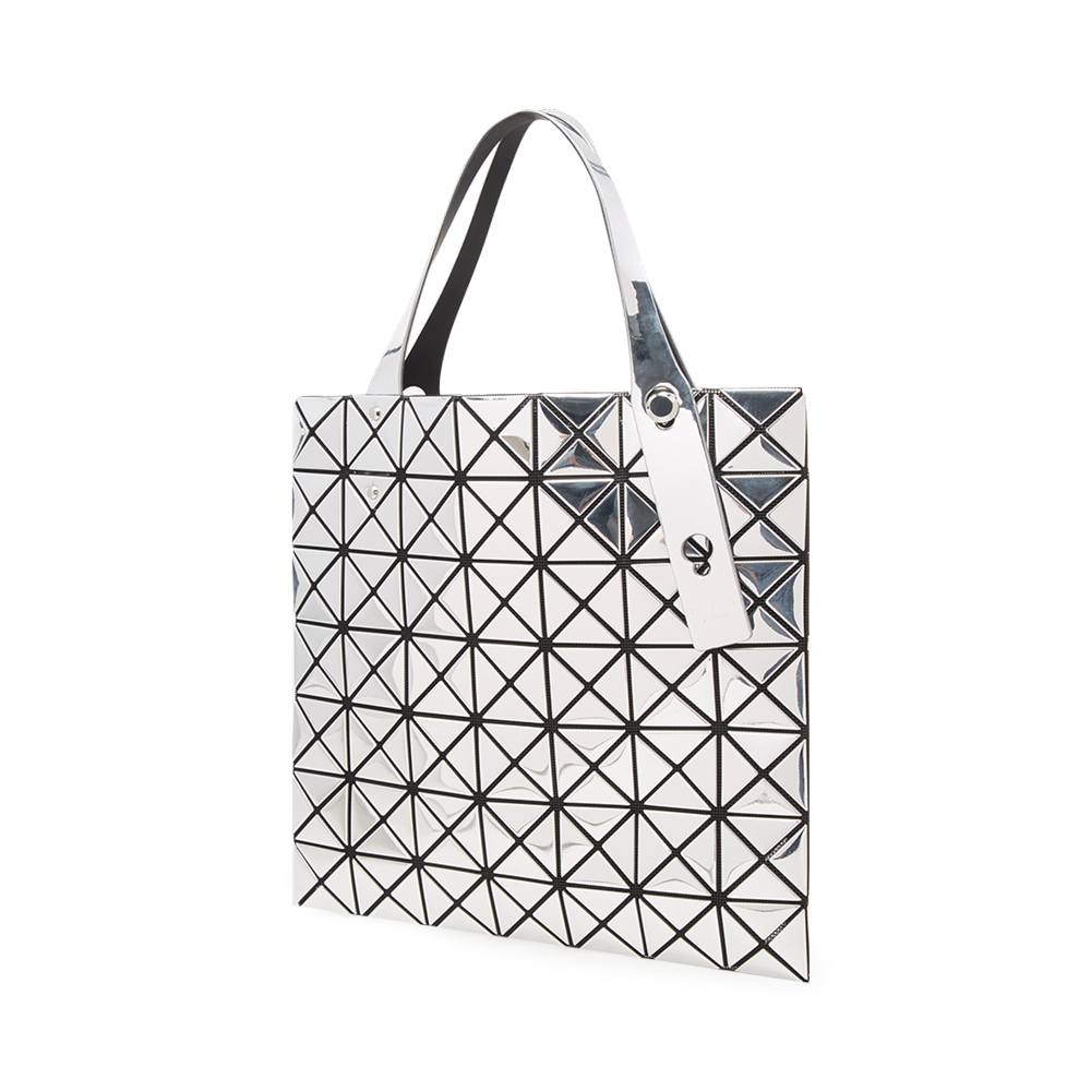 isseymiyake三宅一生经典款季银色logo细节几何拼接女士通用款女包