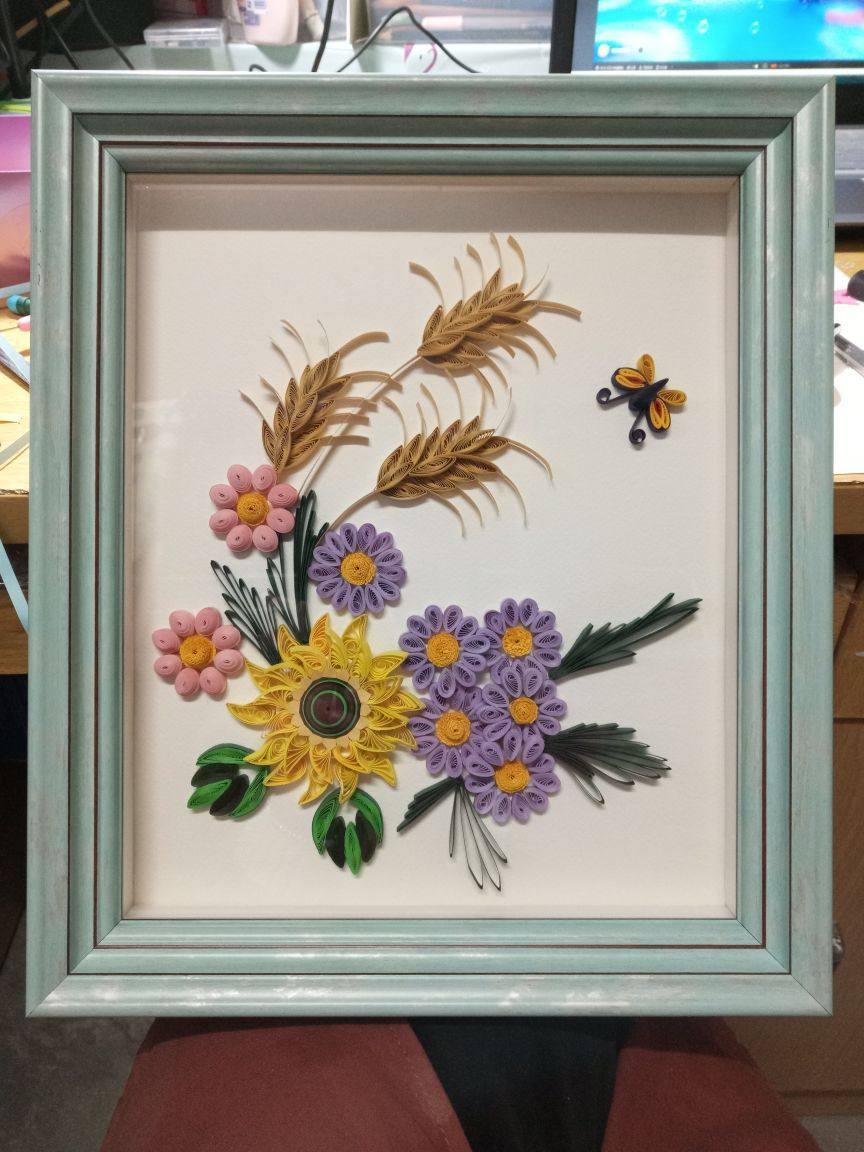 百家衍纸相框摆台挂墙a4画框中空18cm7立体相框