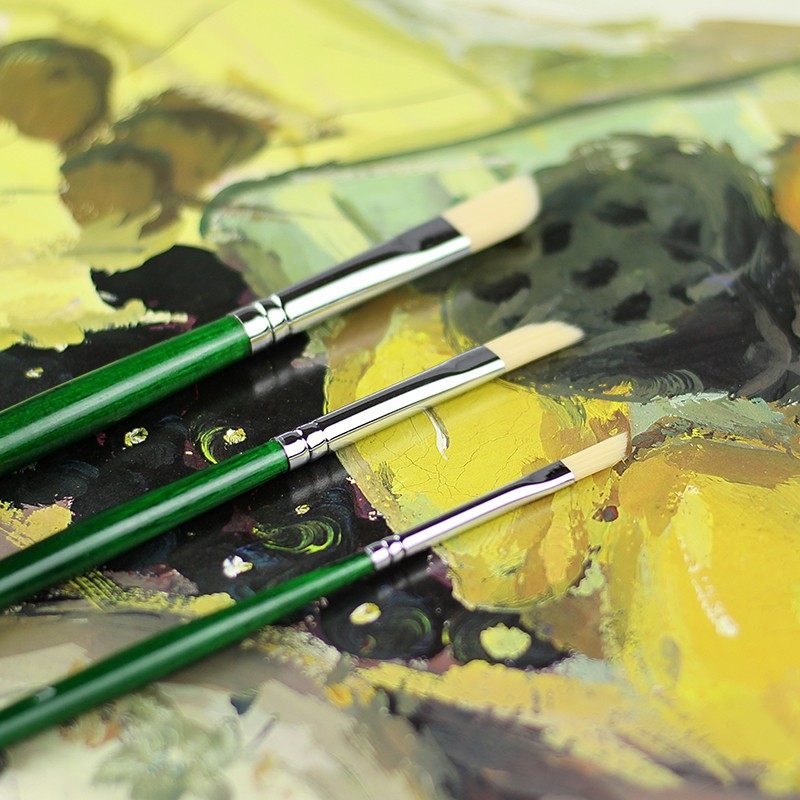 毕加索水粉粉笔套装美术专用尼龙斜头丙烯画笔水粉