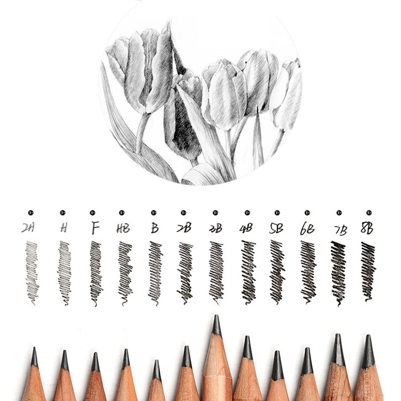 素描铅笔马可灰度3000盒装铁盒2h8b工具绘画铅笔