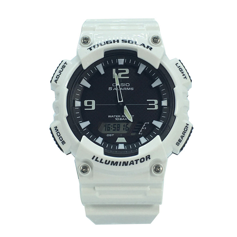 卡西欧手表casioaq-s810wc-7a学生运动夜光指针太阳能双显日韩腕表