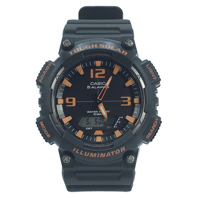 卡西欧手表男casio aq-s810w-8a学生运动夜光指针太阳能双显表