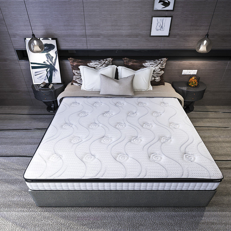 床垫幸福人福人生联乐高档雕花银丝独立静音弹簧弹簧床垫