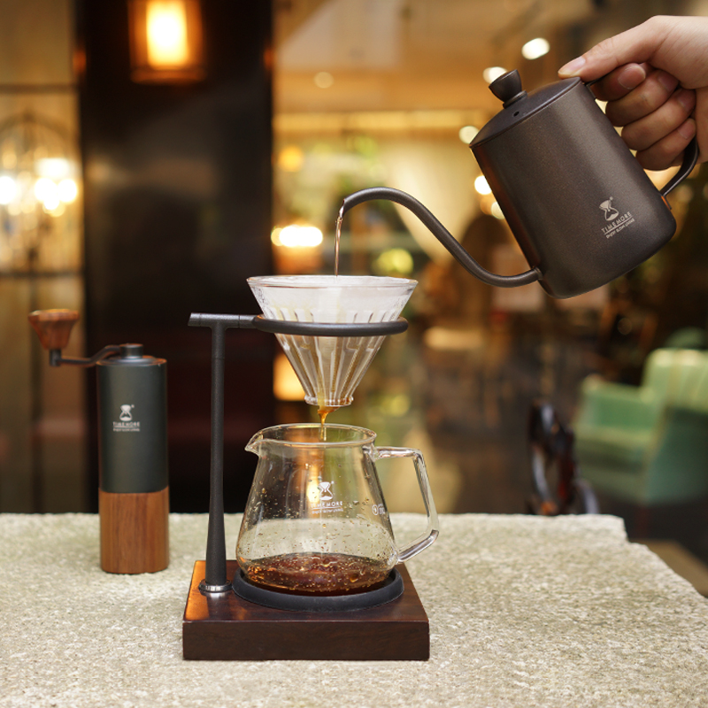 泰摩v60水晶玻璃冰瞳手冲咖啡滴滤杯家用咖啡壶咖啡器具套装过滤