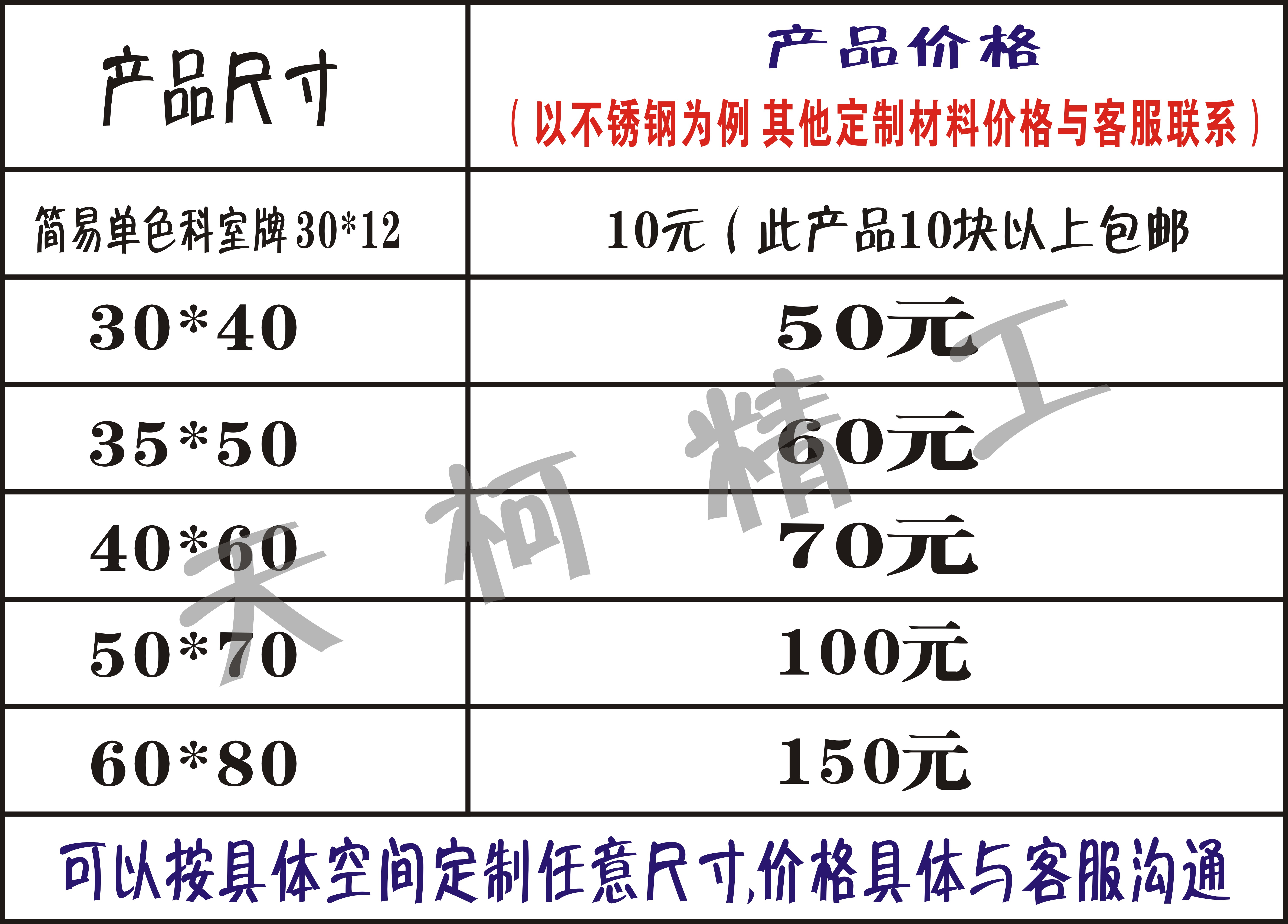 不锈钢钛金招牌门牌厂牌竖牌公司拉丝挂牌广告牌匾行政牌长牌定做