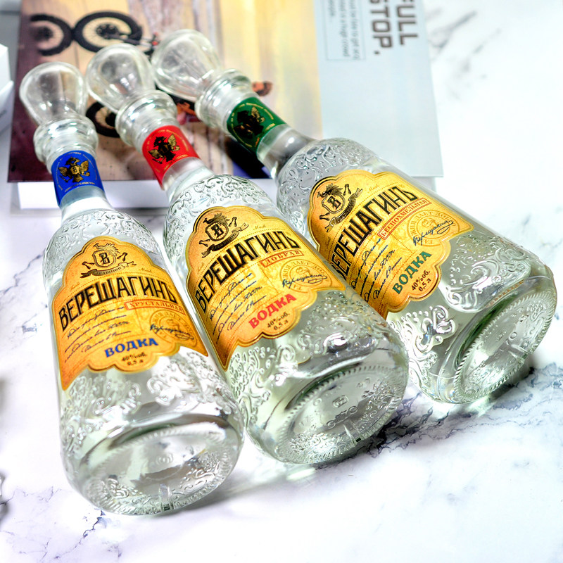 俄罗斯原瓶进口40度白酒韦列沙金金牌毫升伏特加酒伏特加