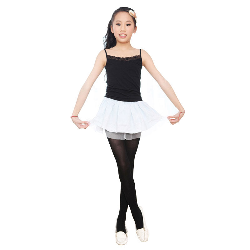 儿童连裤袜纯白色小孩芭蕾芭蕾舞舞蹈天鹅绒不透蒂娜丝儿童袜子016岁