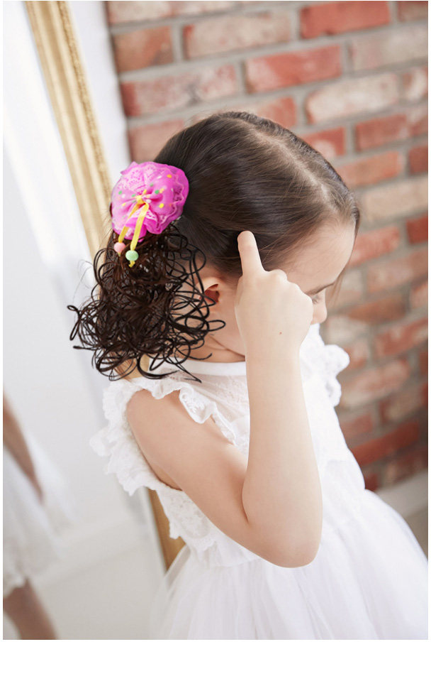 辫子女童宝宝婴儿假发头饰小女孩发饰卷发儿童发饰