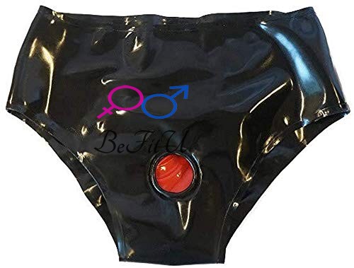 乳胶内裤裤带平角三角裤电动前套双套双塞男平角内裤