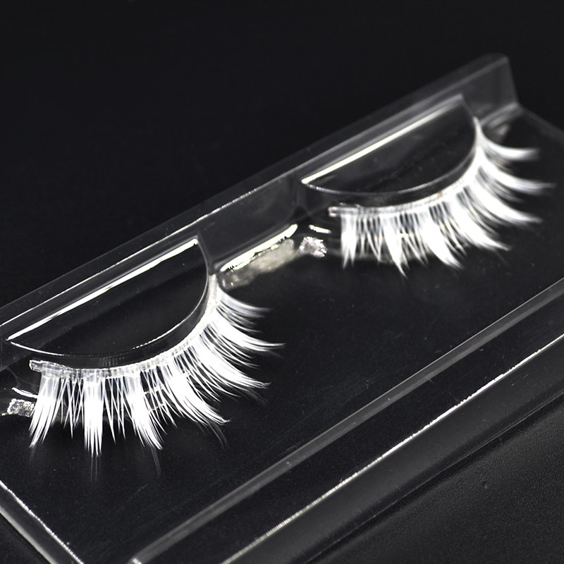 包邮白色睫毛透明浓密眼睫毛动漫cos宝石之国假睫毛