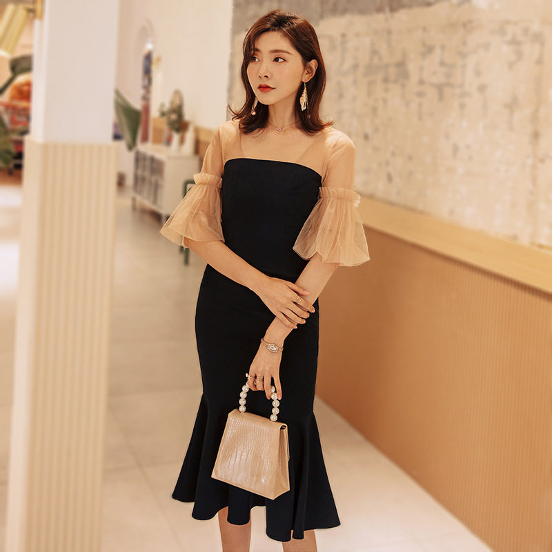 气质女神范衣服高个子女装170连衣裙参加婚礼穿搭名媛小礼服高端
