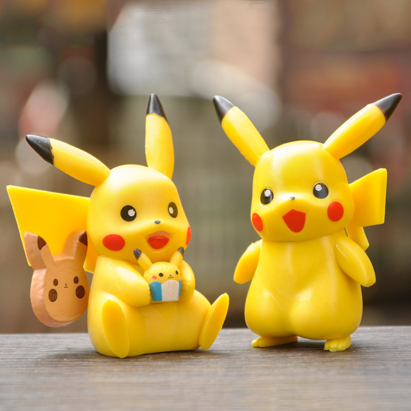 大号皮卡丘玩偶手办公仔精灵卡哇伊神奇宝贝可爱动漫周边桌面摆件