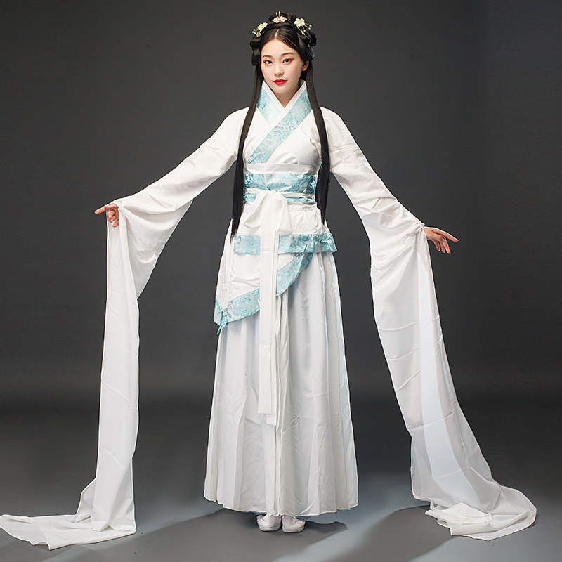 古装新三国服水舞台女服服仙舞蹈袖舞影视女汉民族服装