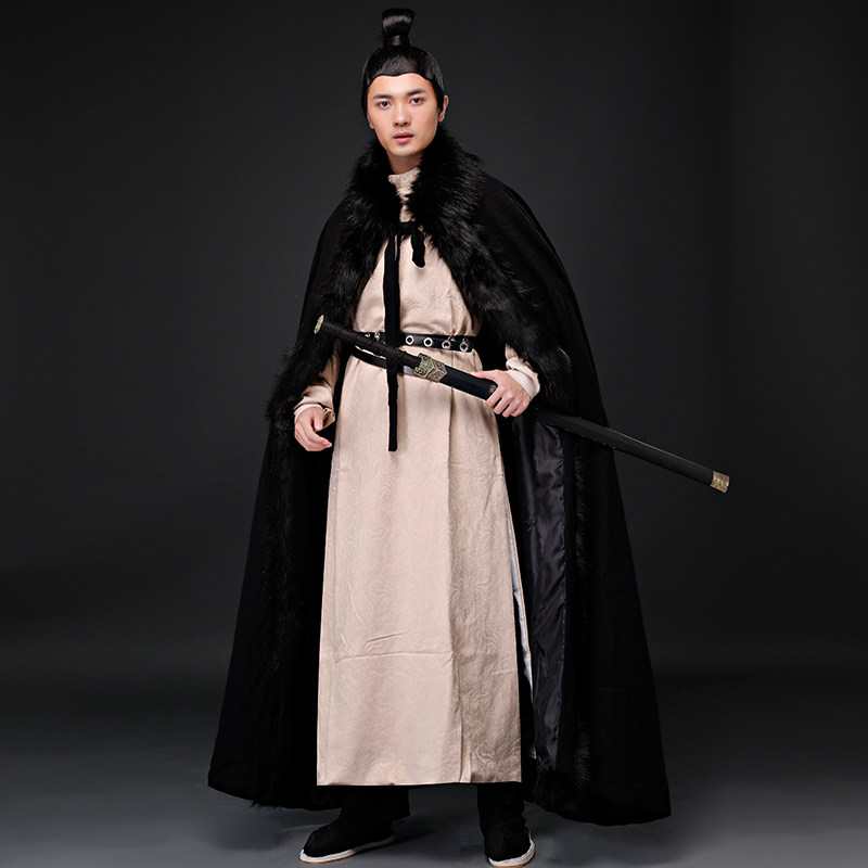 披风影视古装男汉棉麻古代侠客武侠剧组影楼民族服装