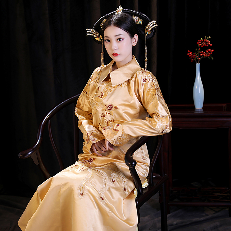 影视视同古装清朝皇后妃子服满满族福晋格格民族服装