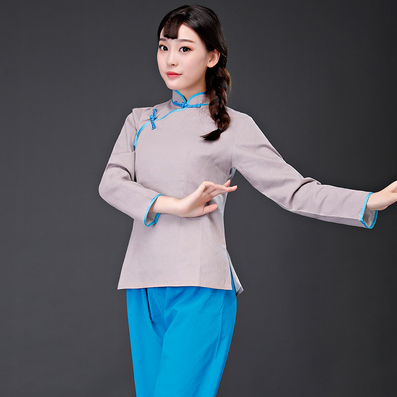 珂卡蝶影视古装红高粱九儿同款古装棉麻民国女装丫鬟村姑服演出服