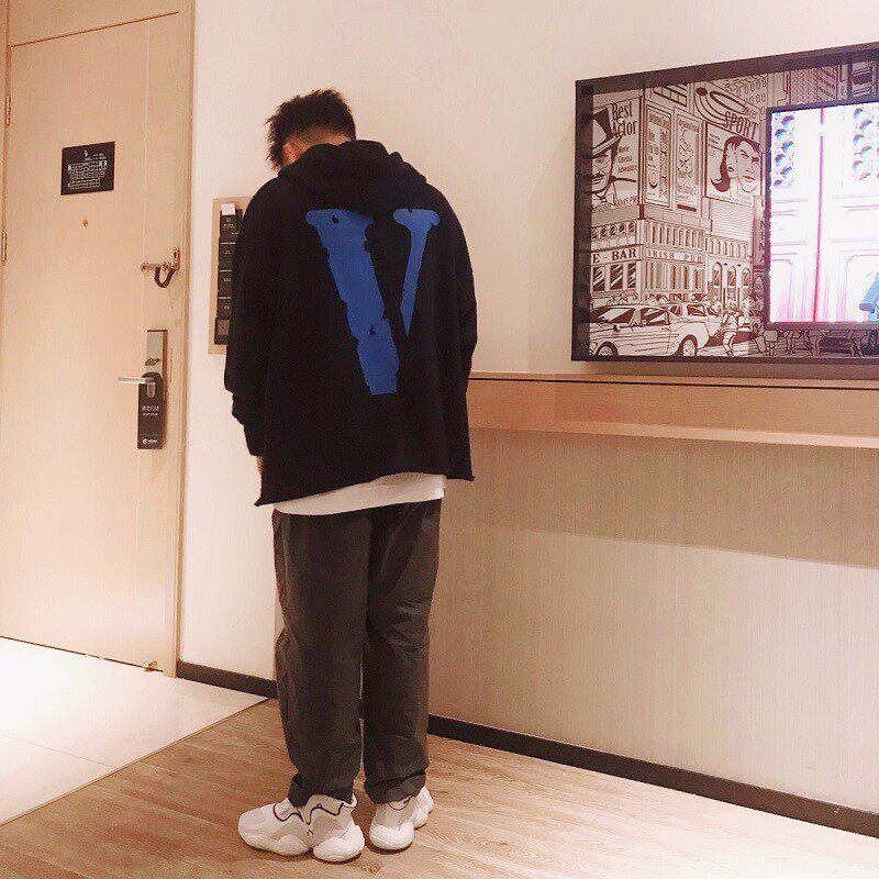 过验潮牌衣帽男女宽松高街fog破坏vlone下摆卫衣