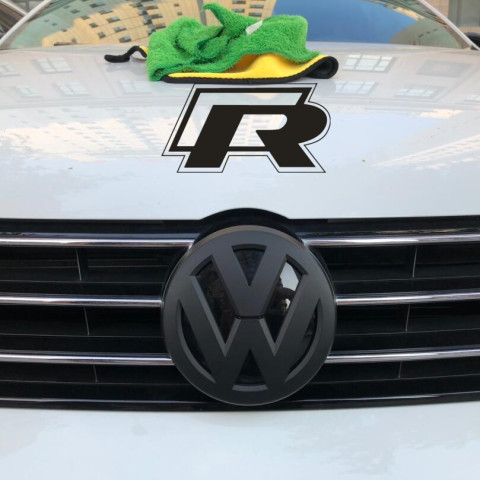 大众07-19款速腾车标贴中网标黑色尾标车贴装饰贴标志立体贴改装