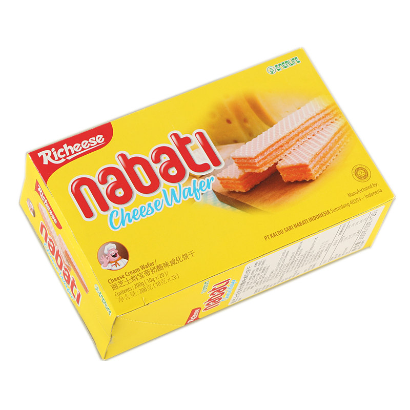印尼尼丽芝士奶酪威化饼干200g宝帝nabati夹心威化饼干