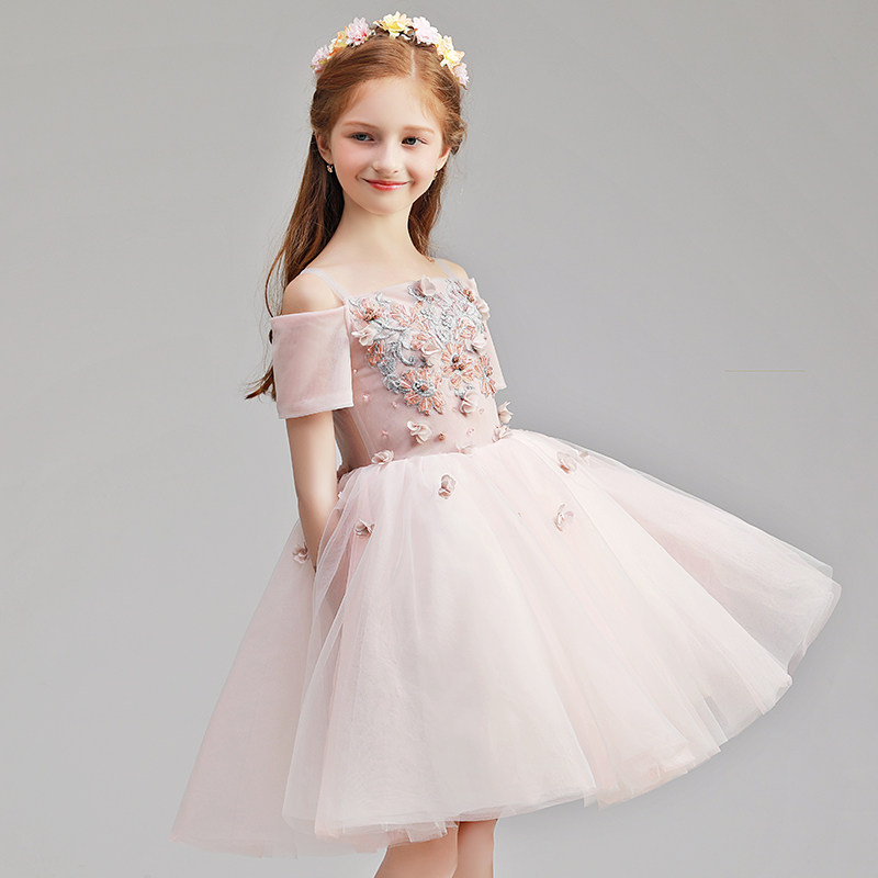 女童礼服公主裙小花童婚纱宝宝生日宴会晚礼服儿童礼服