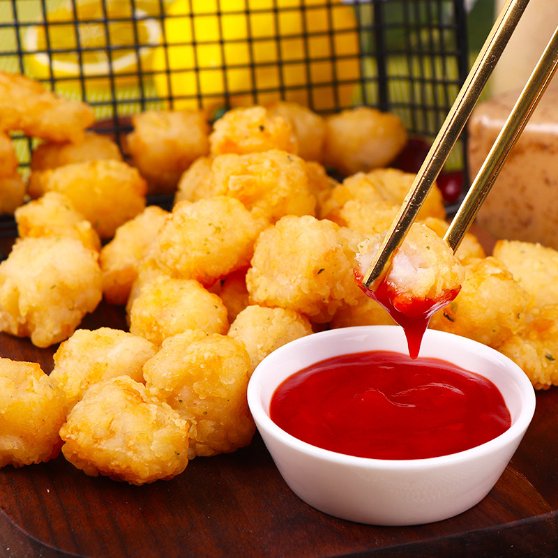 鱼块冠诺脆汁800g盐酥裹粉沙鱼商用冷冻油炸鱼丸