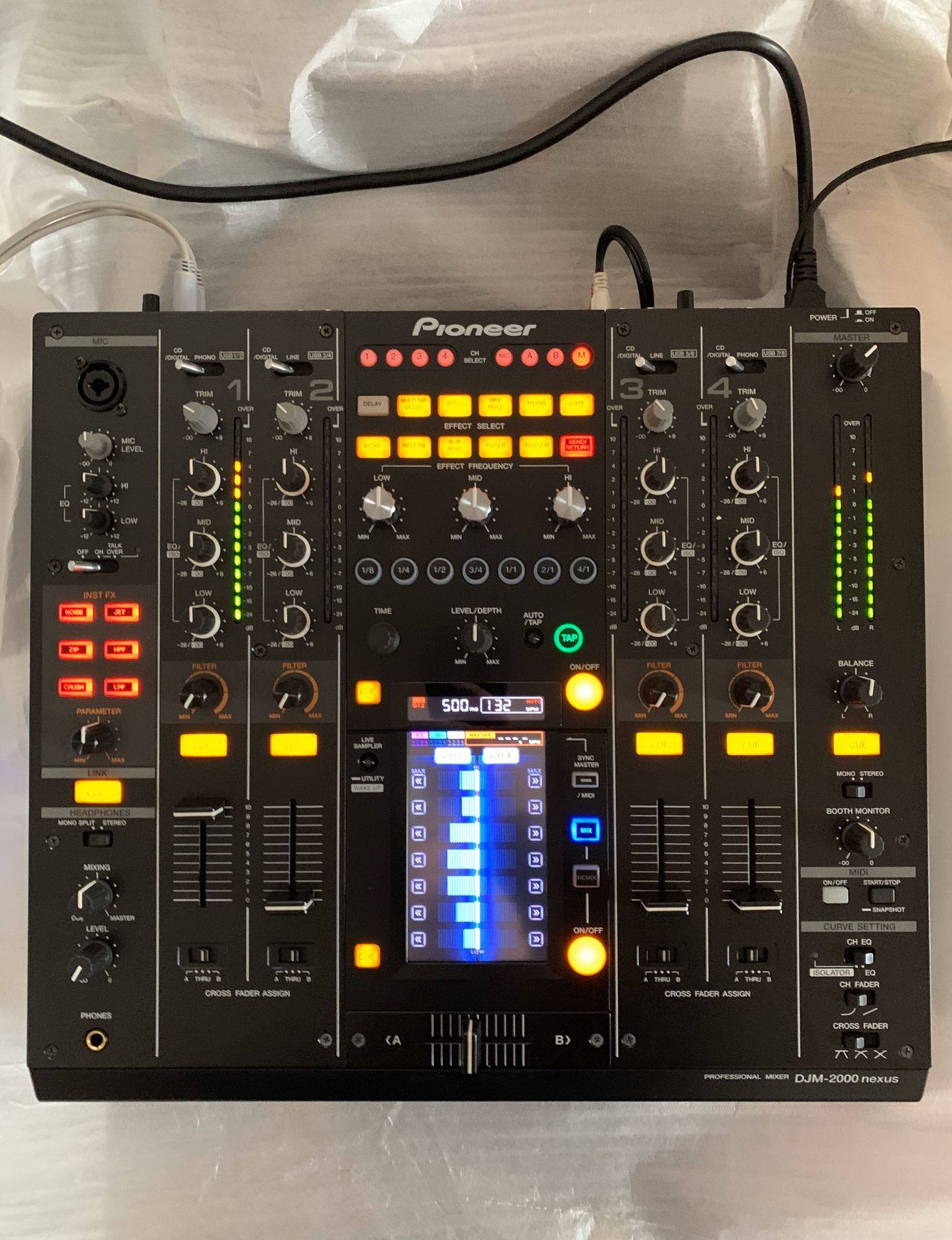 二手先锋pioneerdjm2000nexus混音台碟机包房dj专用打碟机
