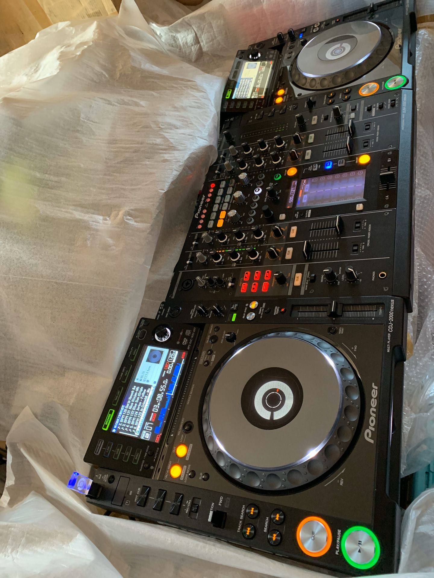 先锋cdj2000nexus碟机一对cdsd djm2000nexus混音台包装打碟机