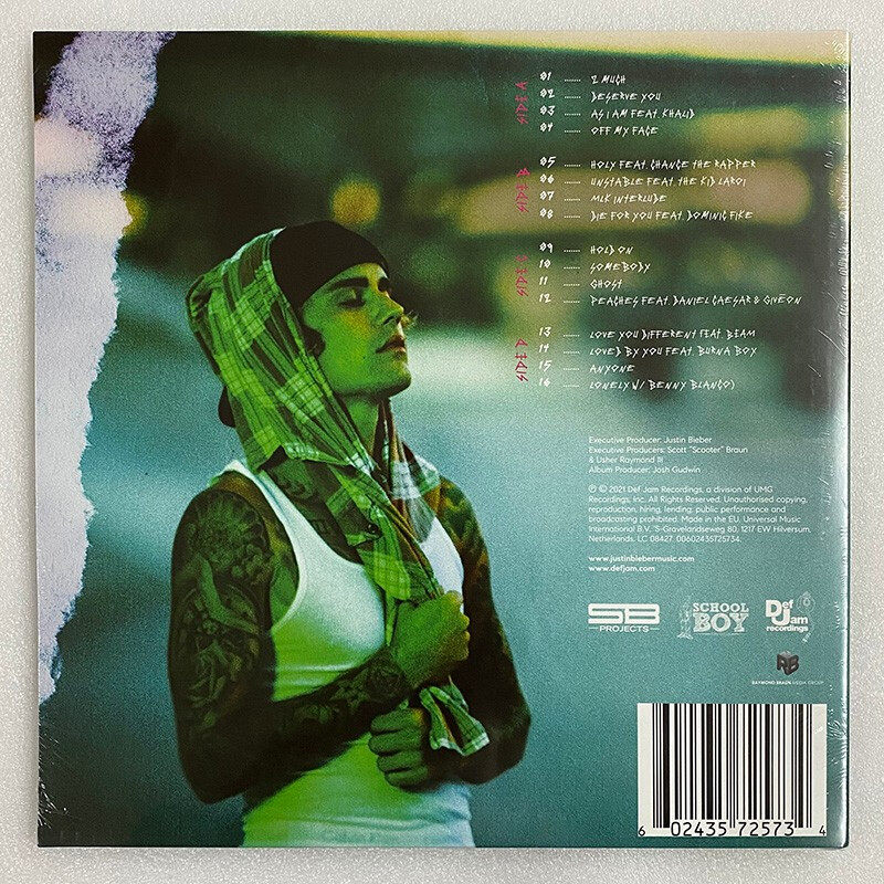 现货正版贾斯汀比伯新专辑专辑justinbieberjustice黑胶2lp音乐cd
