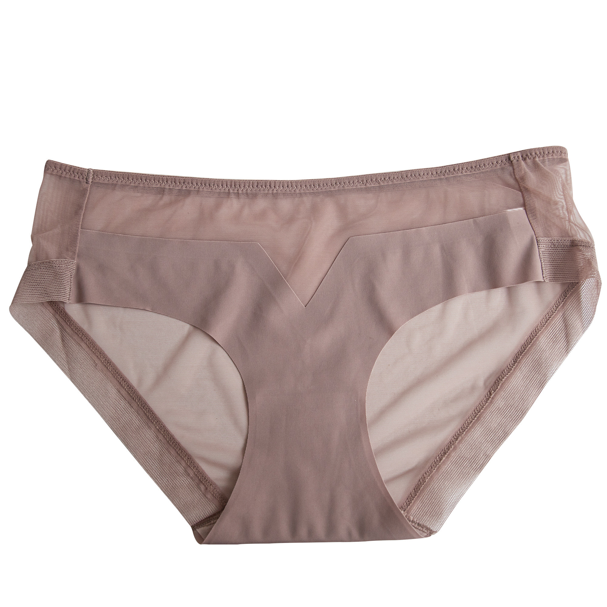 moonshine小心心机爽滑冰丝无痕内裤女网透明女士平角裤