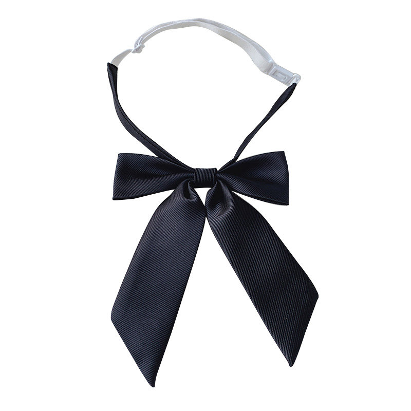 黑红色制服领结女毕业韩版装饰jk百搭配学士衬衫西装夏蝴蝶结领带