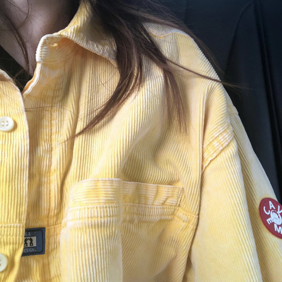 CAV EMPT C.E 20SS 日系秋冬灯芯绒外套夹克男女CE袖标纽扣衬衫潮