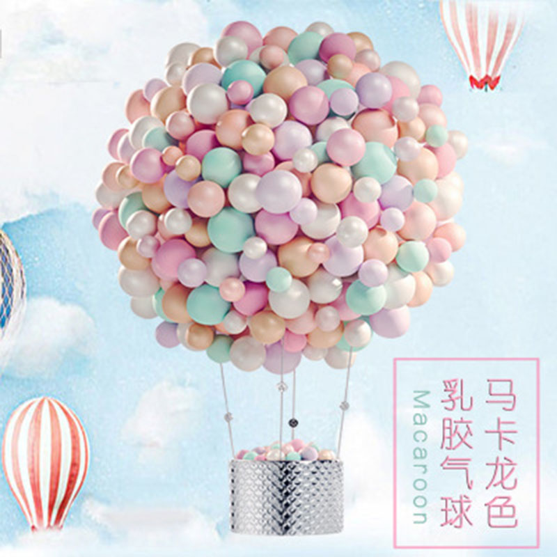 气球ins马卡龙10寸创意生日派对布置拱门装饰飘空气球