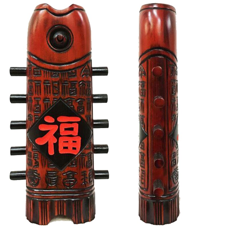 天津赵氏贡掸 鸡毛掸子用插瓶-野生桃木百福鱼(富裕)不含掸子