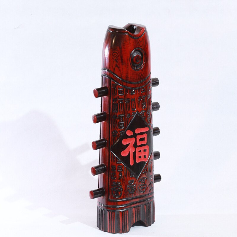 天津赵氏贡掸 鸡毛掸子用插瓶-野生桃木百福鱼(富裕)