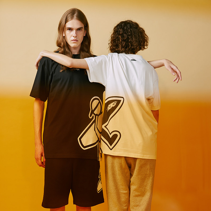 pjs冲浪者印花短袖美潮男女情侣装ins潮流上衣t恤