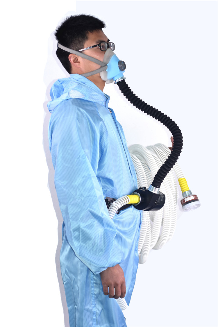 长管电动半面面罩送风便携呼吸器强制呼吸防尘电动送风面罩