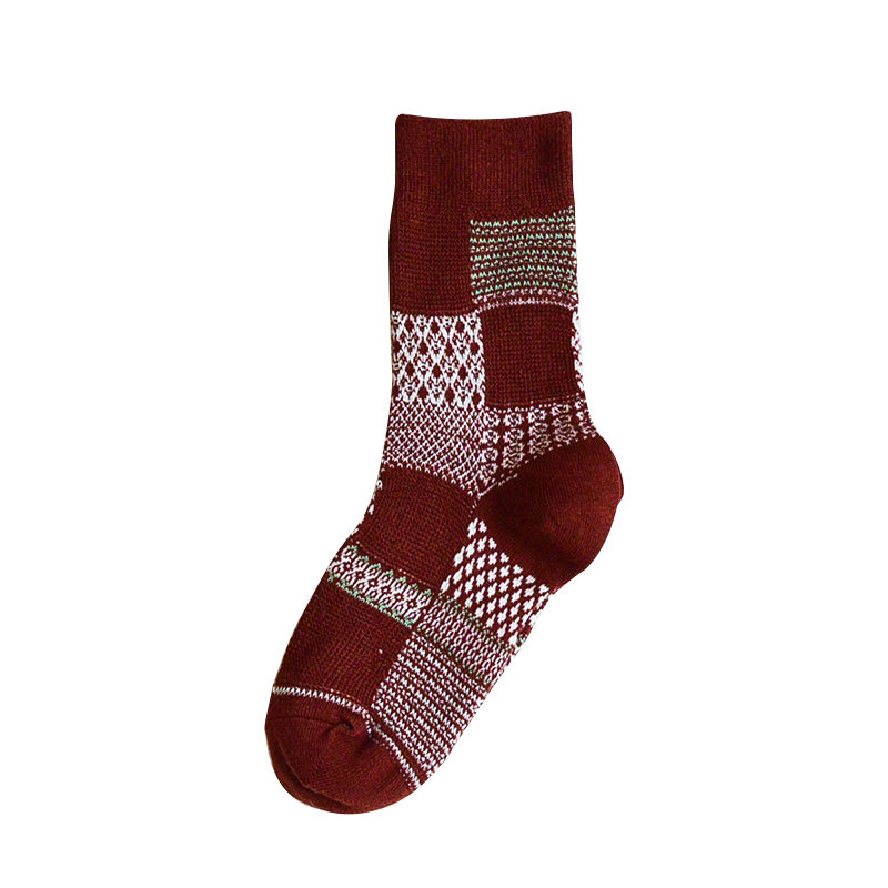 双路针织内里无线线头秋冬棉线中筒儿童袜子儿童袜子(0-16岁)