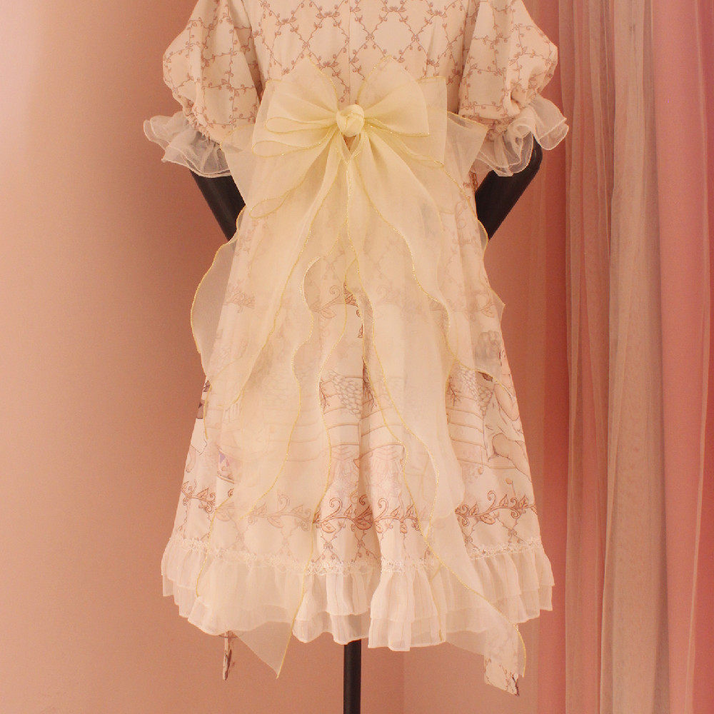 蝴蝶结原创lolita花嫁腰间lo裙背jk打歌配件其他配件