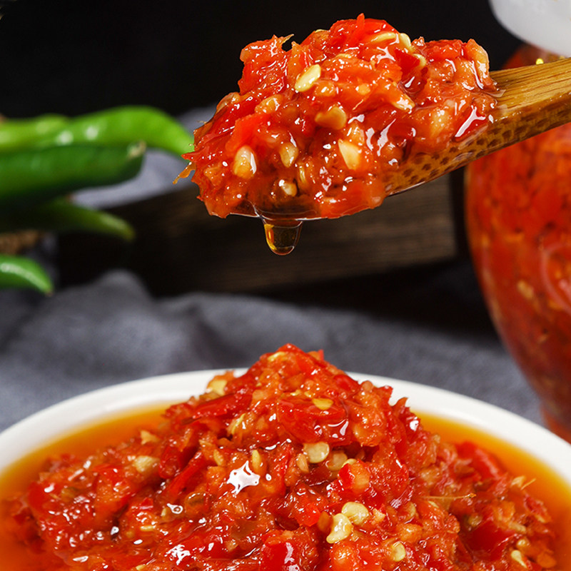 剁椒鱼头专用调料手工酱红油香辣酱脂肪下拌辣椒酱