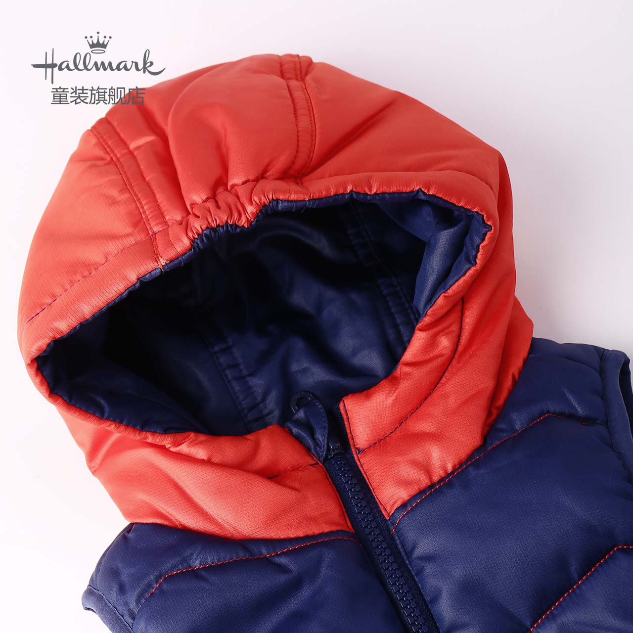 hallmark贺曼童装冬季男童幼儿儿童马夹棉加绒两面马甲