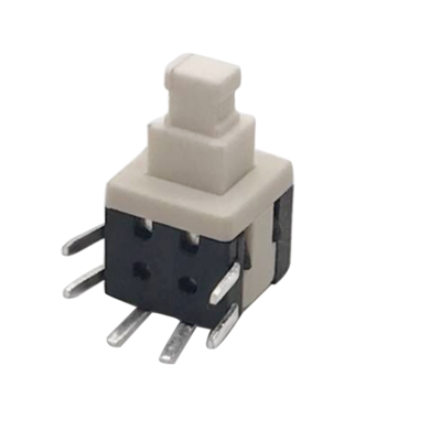 微型自锁按键开关5.8*5.8双排6脚5.8mm侧按卧式贴片100个小型轻触