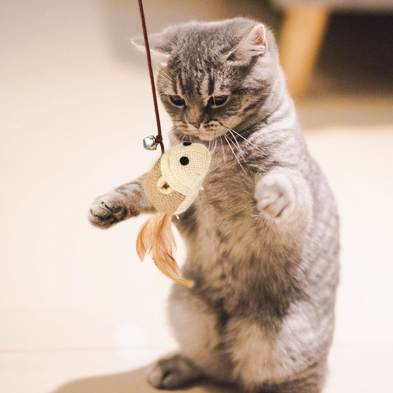 猫玩具逗猫棒羽毛仙女棒磨牙棒斗猫小猫老鼠宠物猫咪用品逗猫神器