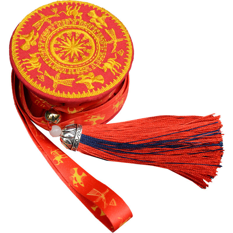 铜鼓壮族茉莉花香民间民间工艺工艺品布艺挂件广西民族铜鼓