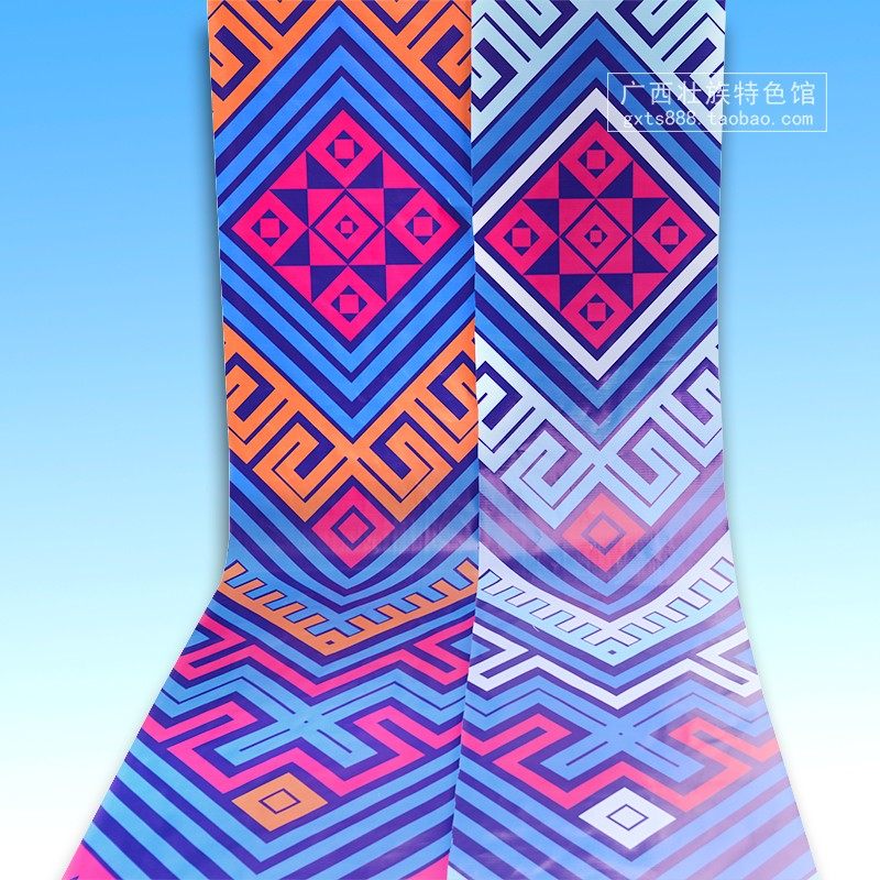 广西壮锦广告大幅壮族特色图案会展场馆装饰布壮锦