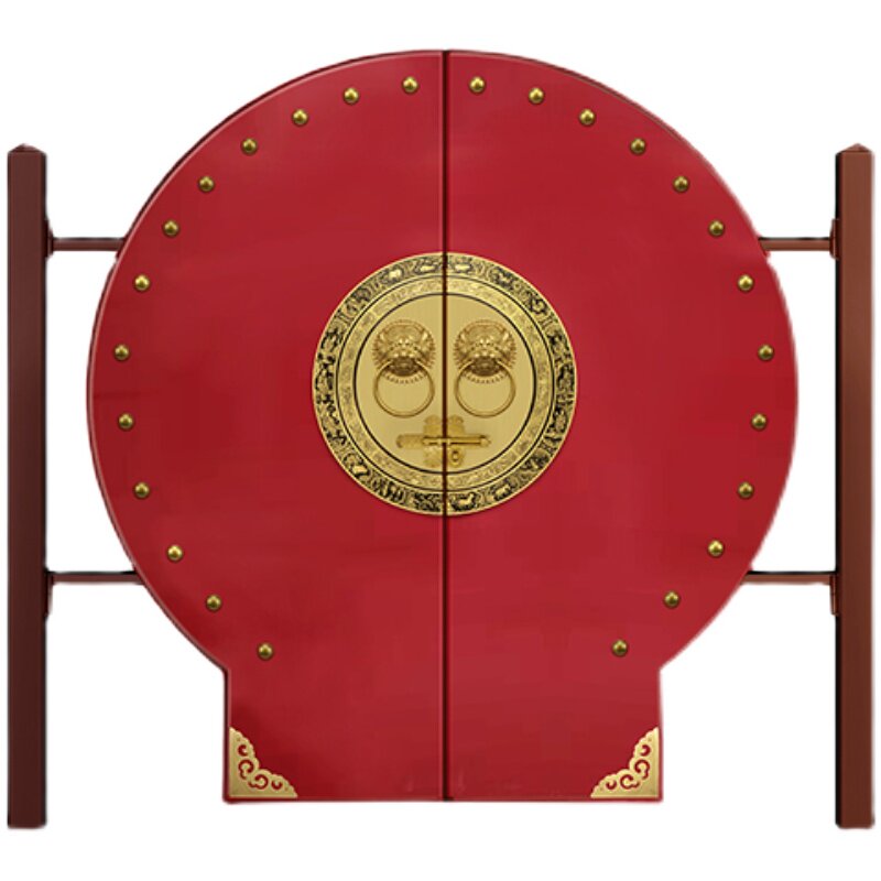 定制月亮中式庭院铁艺圆形拱门门洞苏式徽派庭院门