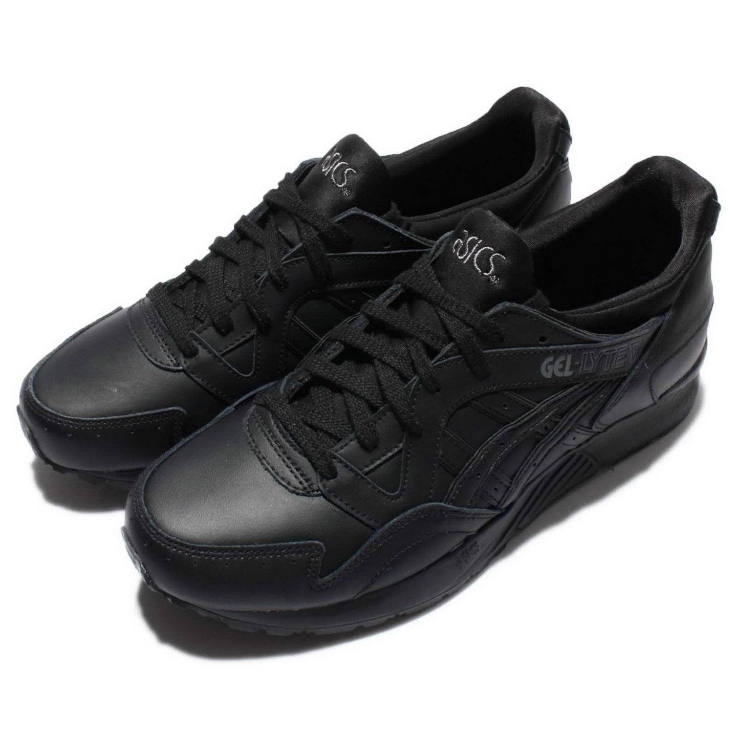 亚瑟士asicsgellytev黑武士全皮休闲复古慢跑鞋h6r3l9090