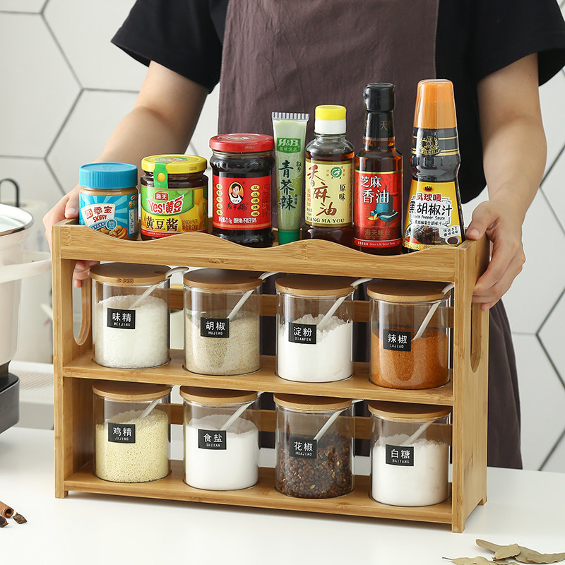 北欧厨房用品家用调料组合套装陶瓷调味罐子玻璃调味瓶罐