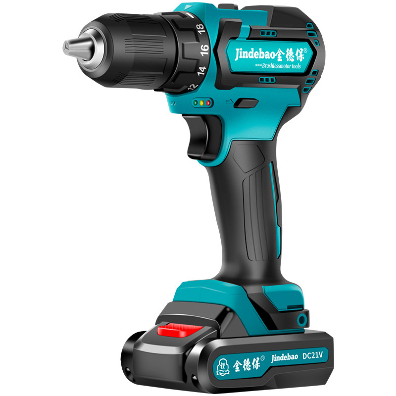 金德保无刷锂电电钻家用多功能双速电动螺丝刀充电电钻
