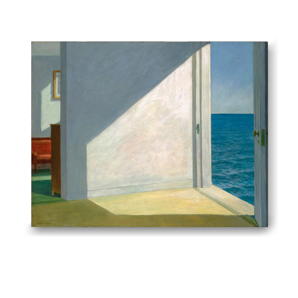爱德华霍普客厅装饰画北欧风卧室床头书房挂画酒吧咖啡店艺术壁画