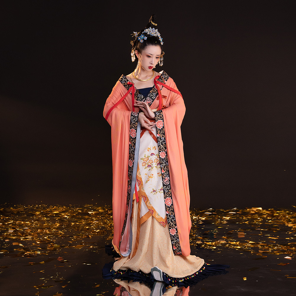 花下有期华裳九州妩袂舞姬原创汉服女装破裙裲民族服装